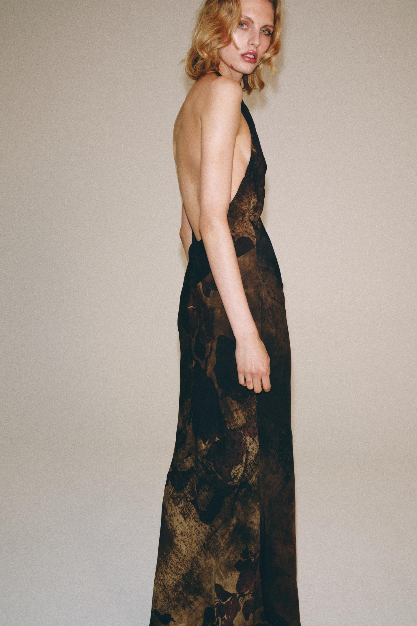 Zw Collection Printed Halter Neck Dress